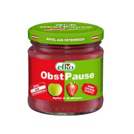 Efko Obstpause Apfel/Erdbeere 195g ohne Zuckerzusatz