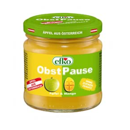 Efko Obstpause Apfel-Mango 195g ohne Zuckerzusatz