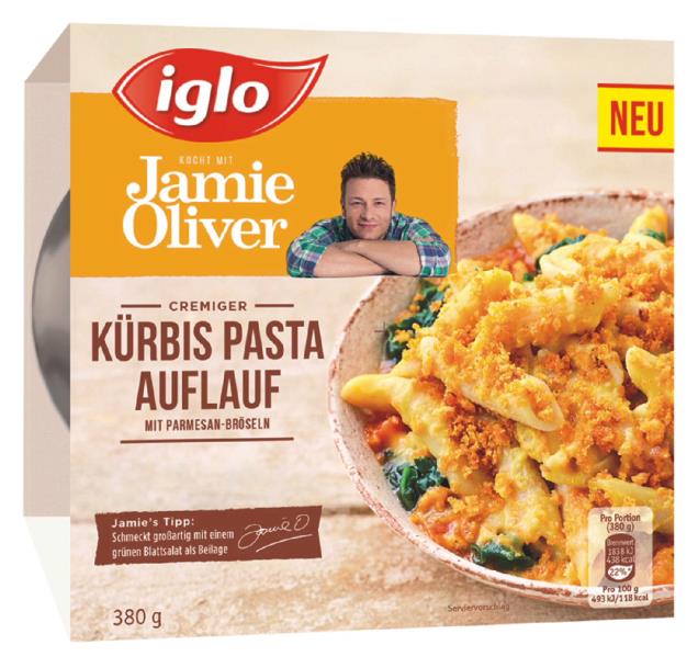 Iglo Kürbis Pasta Auflauf Jamie Oliver TK
