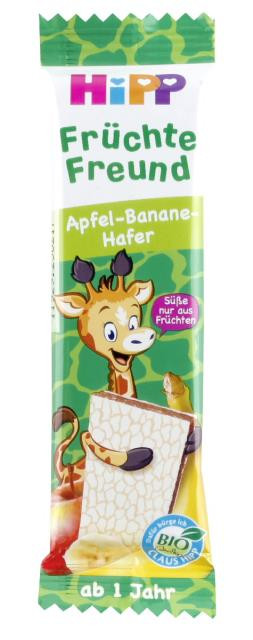 Hipp BIO Früchte-Freund Giraffe Apfel-Banane-Hafer 23g
