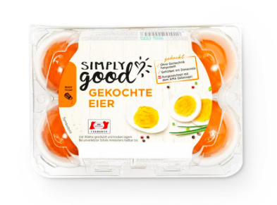 Simply Good gekochte Eier 6er