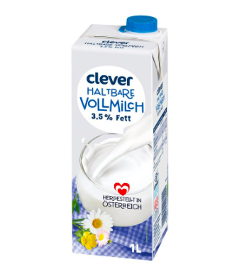 Clever Haltbar-Vollmilch 3,5% 1L