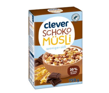 Clever Schoko Müsli weniger süß 750g