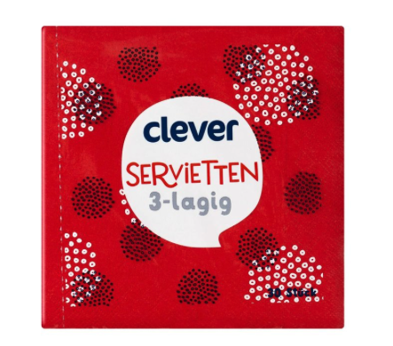 Servietten Rot 3 lagig 33x33