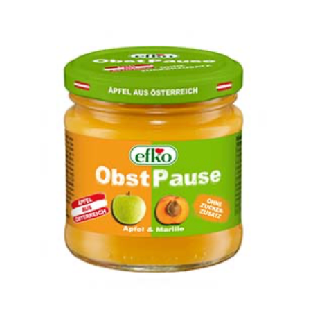Efko Obstpause Apfel-Marille 195g ohne Zuckerzusatz