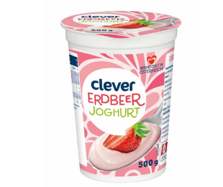 CLEVER FRUCHTJOGHURT ERDBEER 500g
