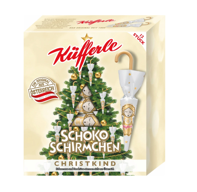 Küfferle Schokoschirm Christkind 12 Stk. 