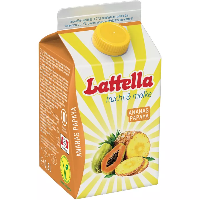 Lattella Molkedrink 500ml, Ananas/Papaya