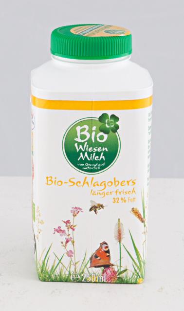 Bio Wiesenmilch Schlagobers länger frisch 32% Fett 250 ml