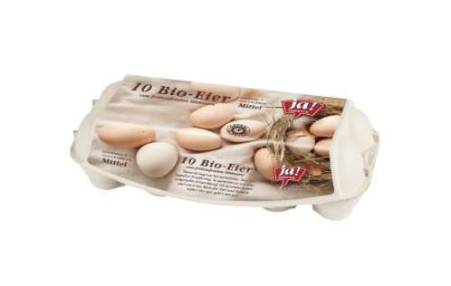 Ja! Natürlich Bio Eier Güteklasse A, Gewichtsklasse M, aus Österreich 10er