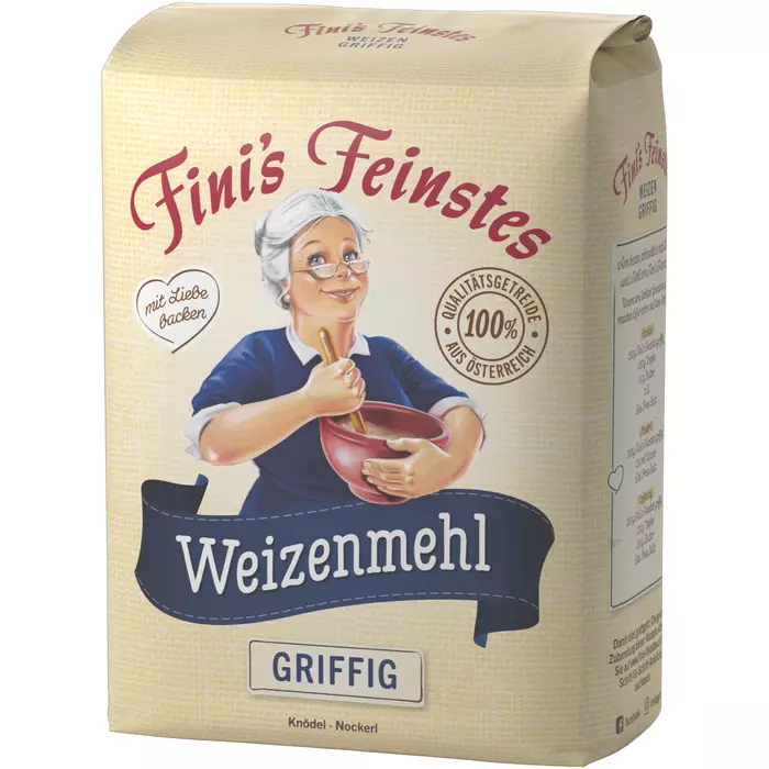 Fini´s Weizenmehl T480 1kg, griffig	