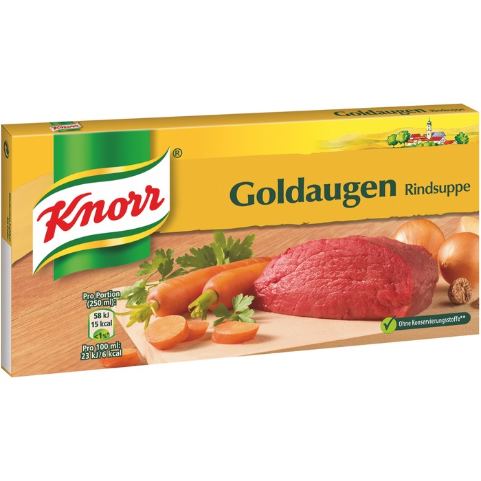 Knorr Goldaugen Rindsuppe Würfel 130g