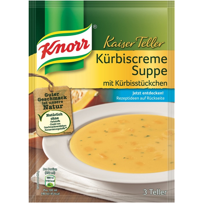 Knorr Kaiser Suppe, Kürbiscreme