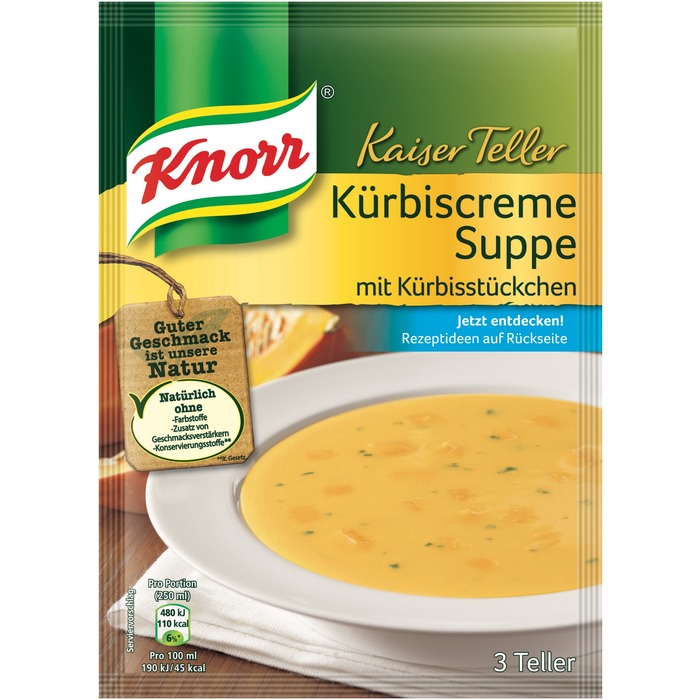 Knorr Kaiser Suppe, Kürbiscreme