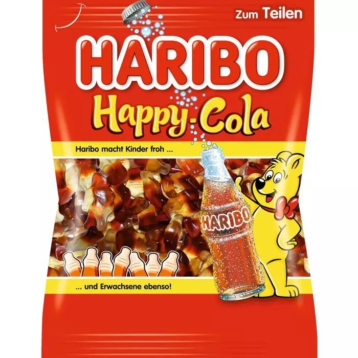 Haribo Beutel 200g, Happy Cola