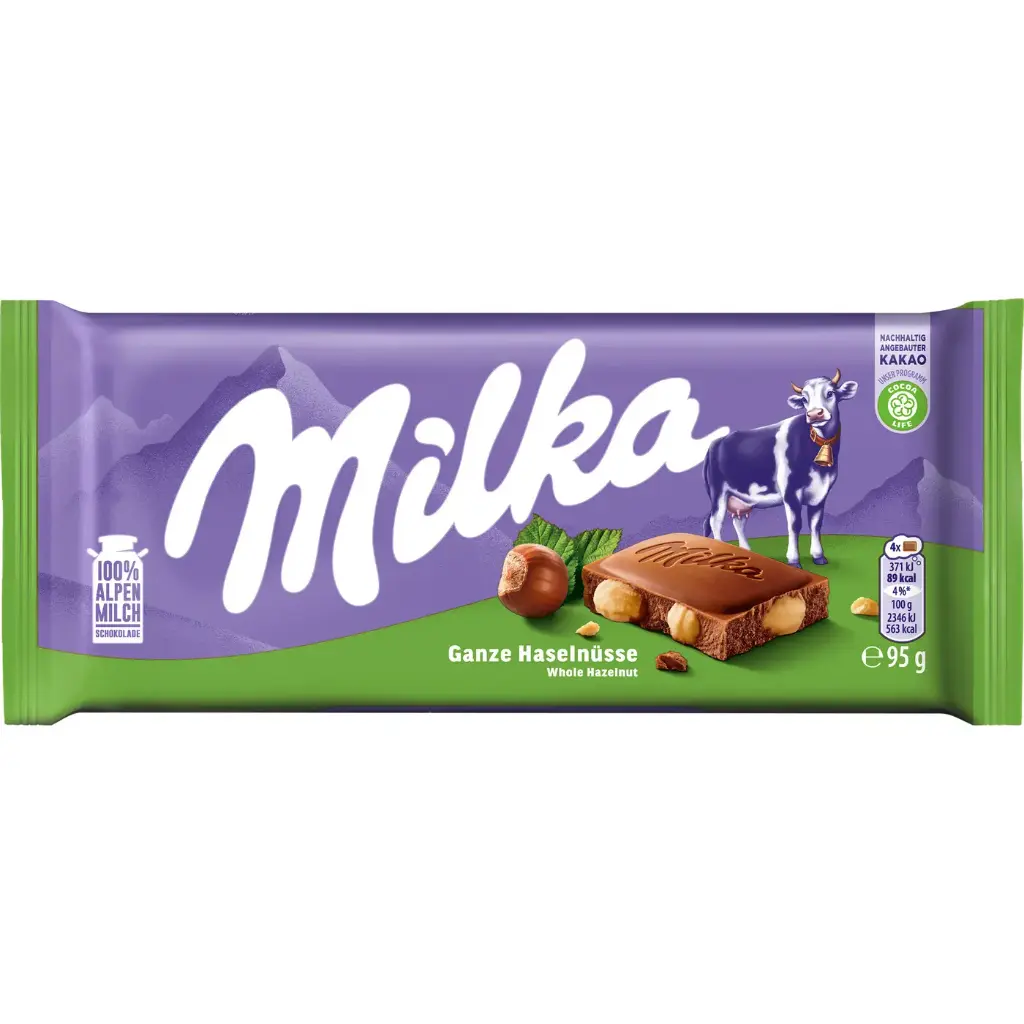 Milka Schoko 100g, Ganze Nuss