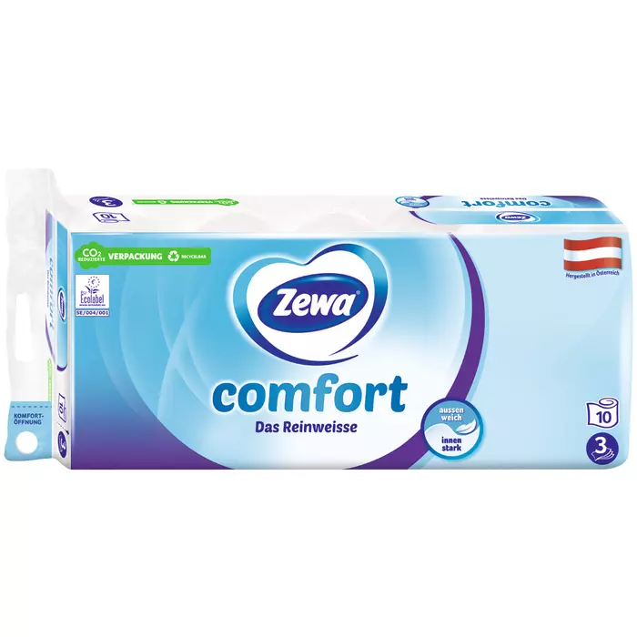 Zewa Toilettenpapier comfort 3-lagig gelb 10er
