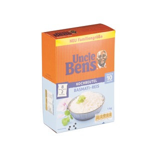 Uncle Bens Basmati Reis 1kg, Kochbeutel