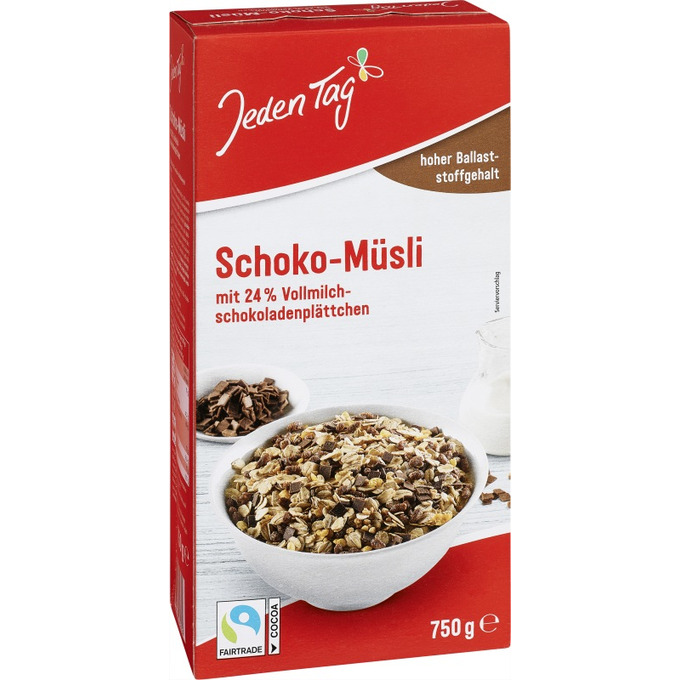 Clever Schoko-Müsli, 25% Milchschokolade 750g