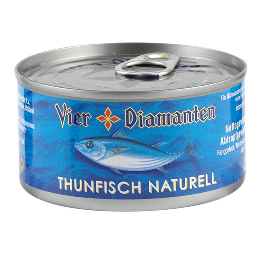Vier Diamanten Thunfisch im eigenem Saft 195g