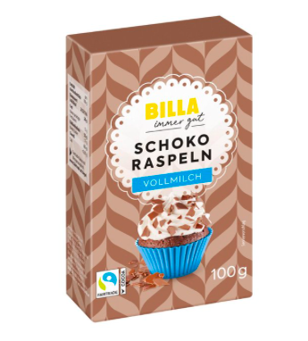 Billa Schokoraspeln Vollmilch 100g