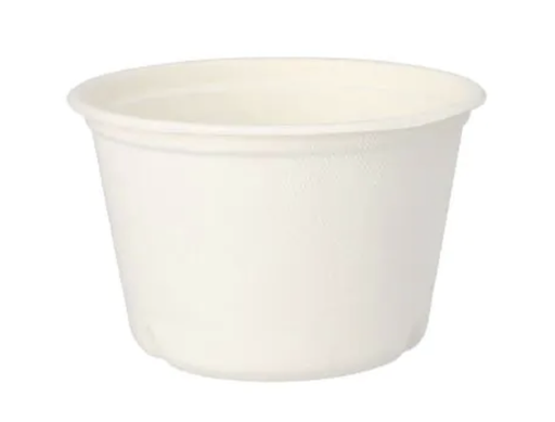 Suppenschale, Zuckerrohr "pure" 600 ml Ø 14 cm · 9 cm weiss 50 Stk. Pkg
