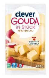 [862236] Clever Gouda Stück 45% Fit 450g