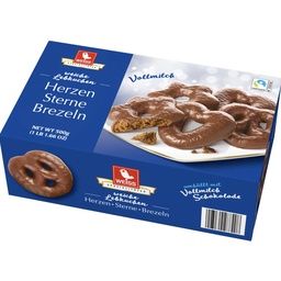 [939458] Sterne Herzen Brezeln Lebkuchen mit Zartbitterschokolade 500g